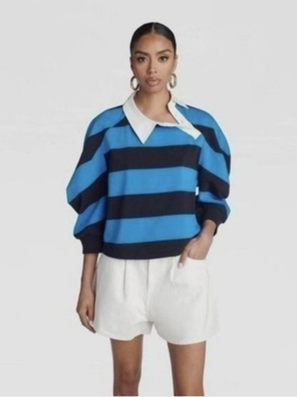 KBB by KAHLANA Women's 'The Striped Crewneck T-Shirt - Picture 2 of 4